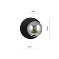 Emibig Emibig OSLO K1 BLACK/GRAFIT - Lámpara de pared elegante para cualquier espacio