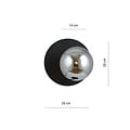 Emibig Emibig OSLO K1 BLACK/GRAFIT - Stylish wall lamp for any space