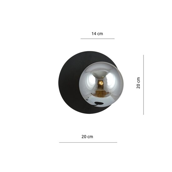 Emibig Emibig OSLO K1 BLACK/GRAFIT - Stijlvolle wandlamp voor elke ruimte