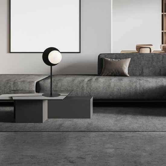 Emibig Emibig OSLO LN Negro/Opal - Lámpara de mesa elegante de estilo escandinavo