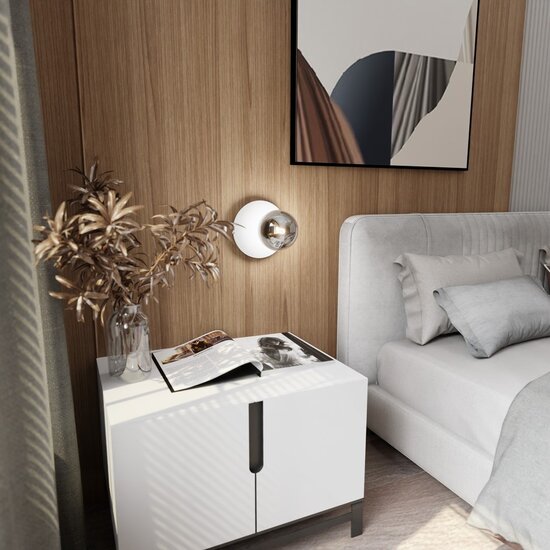 Emibig Emibig OSLO K1 WHITE/GRAFIT - Lámpara de pared elegante para cualquier espacio