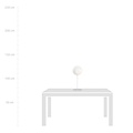 Emibig Emibig OSLO LN BLANC/OPALE Lampe de Table - Design Scandinave pour Tous les Espaces
