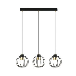 Emibig AJAX 3 Black/Gold Pendant Lamp