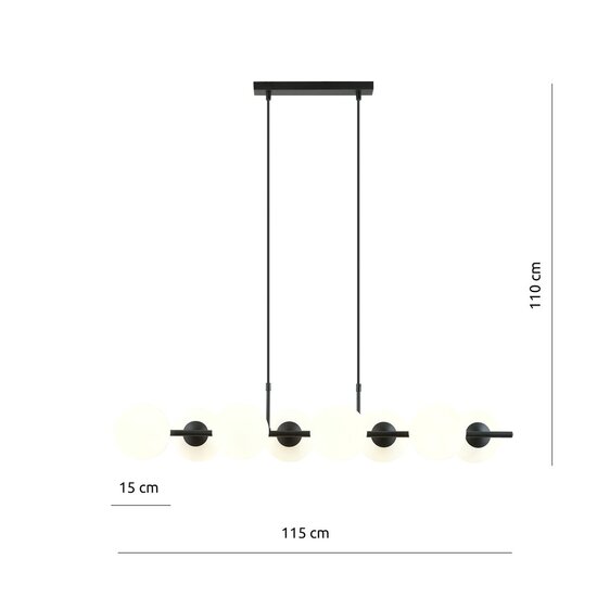Emibig Emibig RORY 8 OPAL - Moderne hanglamp voor stijlvolle interieurs