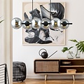Emibig Emibig RORY 6 GRAFIT - Moderne hanglamp voor sfeervolle verlichting