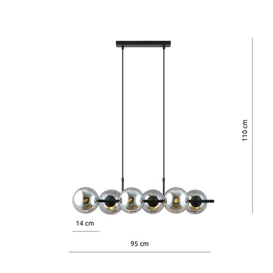 Emibig Emibig RORY 6 GRAFIT - Lámpara colgante moderna para una iluminación elegante