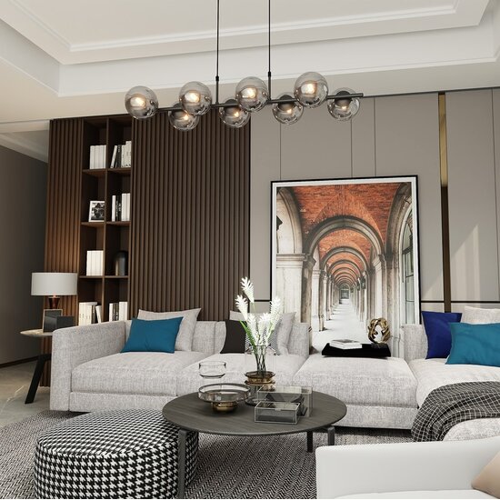 Emibig Emibig RORY 8 GRISE Suspension - Style moderne pour tous les espaces