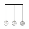 Emibig Emibig GINO 3 BLACK/GOLD - Lampe suspendue industrielle élégante