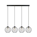 Emibig Emibig GINO 4 BLACK/GOLD - Stylish industrial pendant lamp