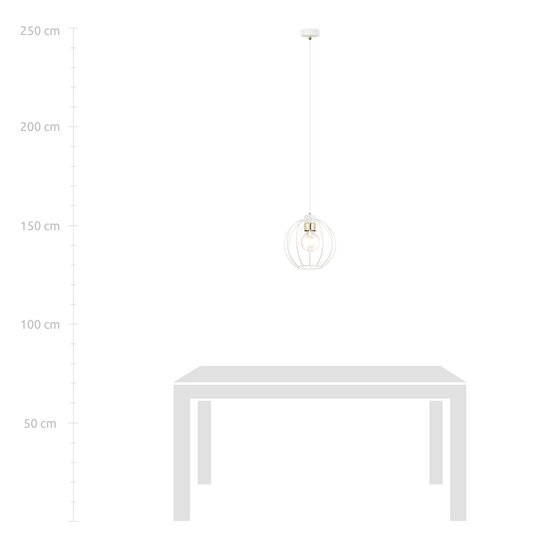 Emibig Emibig GINO 1 WIT/GOUDE Hanglamp - Stijlvolle industriële verlichting