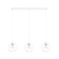 Emibig Emibig GINO 3 WHITE/GOLD - Stylish industrial pendant lamp