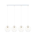 Emibig Emibig GINO 4 White/Gold - Stylish industrial pendant lamp