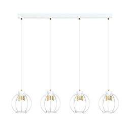Emibig AJAX 4 Wit/Goud Hanglamp