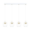 Emibig Emibig AJAX 4 White/Gold Pendant Lamp - Stylish Industrial Lighting