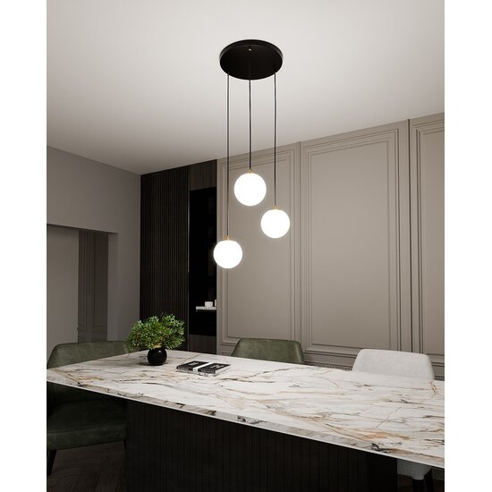 Emibig Emibig ROYAL 3 BL Hanglamp - Retro stijl met een moderne twist