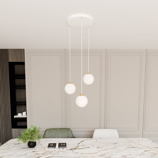 Emibig Emibig ROYAL 3 WH Hanglamp - Retro stijl met een moderne twist