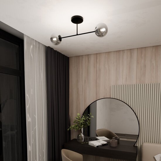 Emibig Emibig ROMA 2 BL GRAFIT - Moderne plafondlamp voor elke ruimte