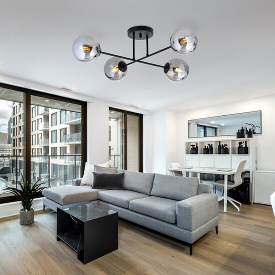 Emibig Emibig ROMA 4 BL GRAFIT - Modern ceiling lamp for a stylish look