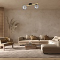 Emibig Emibig SPLENDI 2 BL GRAFIT - Modern ceiling lamp for a stylish look