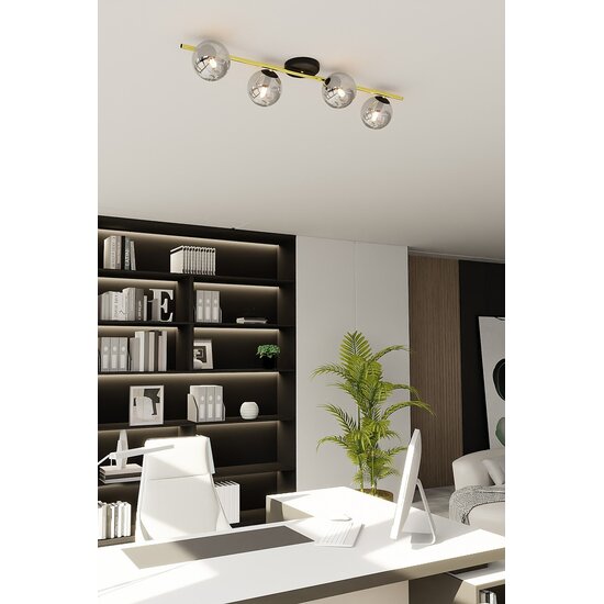 Emibig Emibig SPLENDI 4 BL GRAFIT - Lampe de plafond moderne au design élégant