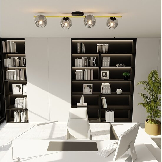 Emibig Emibig SPLENDI 4 BL GRAFIT - Modern ceiling lamp with stylish design