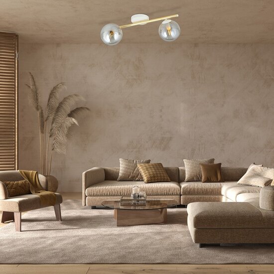 Emibig Emibig SPLENDI 2 WH GRAFIT - Moderne plafondlamp voor een stijlvolle uitstraling