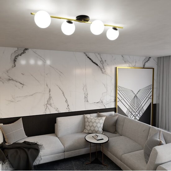 Emibig Emibig SPLENDI 4 BL OPAL - Moderne Deckenlampe für stilvolle Räume