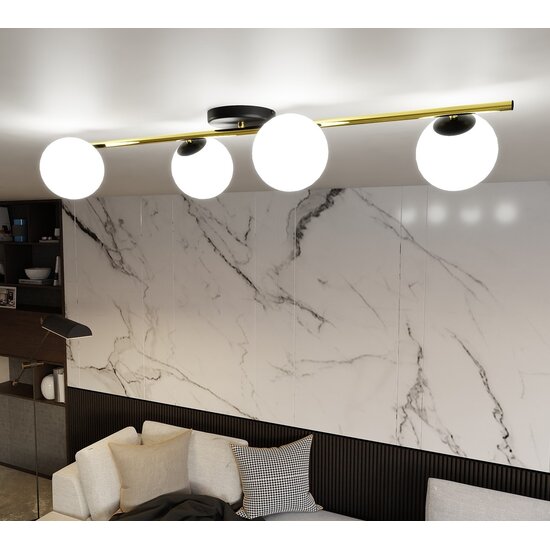 Emibig Emibig SPLENDI 4 BL OPAL - Lámpara de techo moderna para espacios elegantes