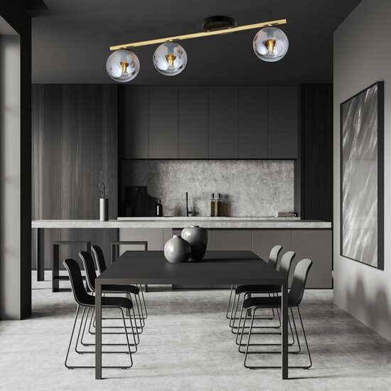 Emibig Emibig MONZA 3 BL GRAFITO - Lámpara de techo moderna para espacios elegantes