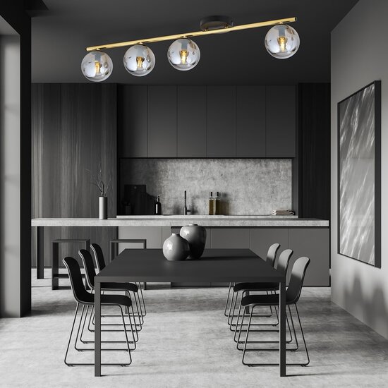 Emibig Emibig MONZA 4 BL GRAFITO - Lámpara de techo moderna para espacios elegantes