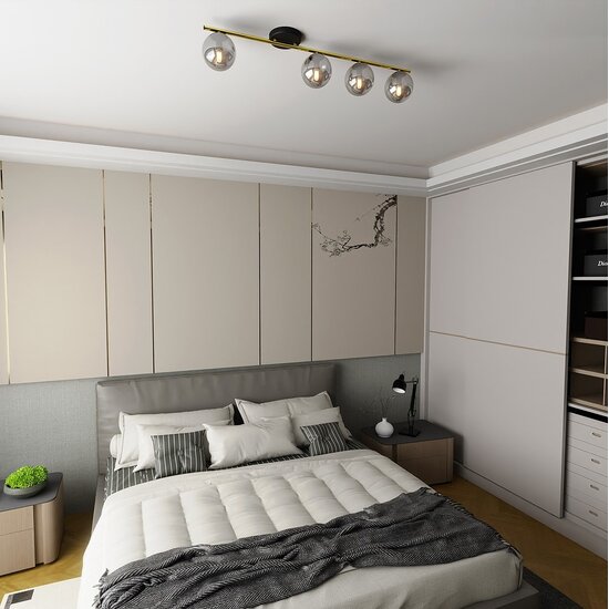 Emibig Emibig MONZA 4 BL GRAFIT - Modern ceiling lamp for a stylish look