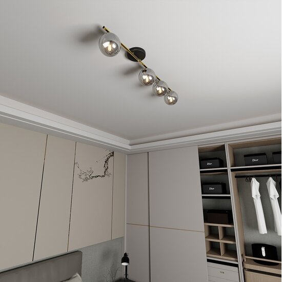 Emibig Emibig MONZA 4 BL GRAFIT - Moderne plafondlamp voor een stijlvolle uitstraling