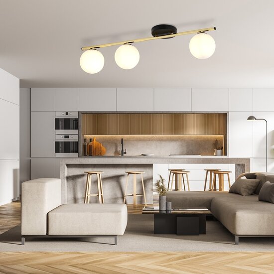 Emibig Emibig MONZA 3 BL OPAL - Moderne Deckenlampe für stilvolle Räume