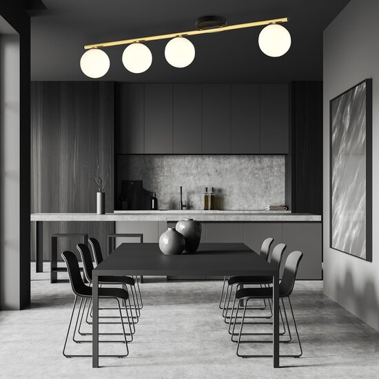 Emibig Emibig MONZA 4 BL OPAL - Lámpara de techo moderna para un ambiente elegante