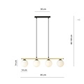Emibig Emibig ALORA 4 BL OPAL - Lampe suspendue moderne pour un look élégant