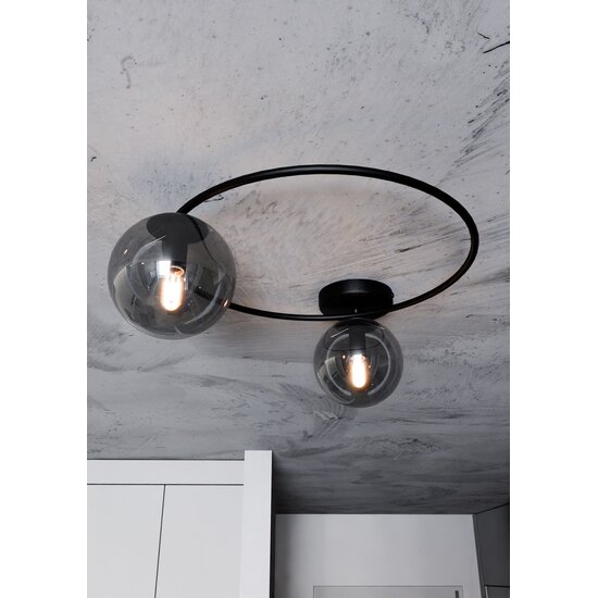 Emibig Emibig SOPRA 2 BL GRAFIT - Minimalistische plafondlamp voor moderne interieurs