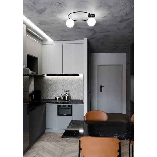 Emibig Emibig SOPRA 2 BL OPAL - Minimalistische plafondlamp voor elke ruimte