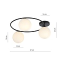 Emibig Emibig SOPRA 3 BL OPAL - Lampe de plafond minimaliste pour un look moderne