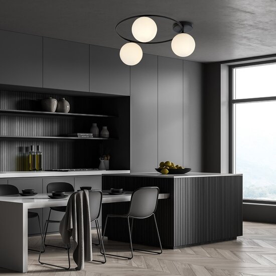 Emibig Emibig SOPRA 3 BL OPAL - Lampe de plafond minimaliste pour un look moderne