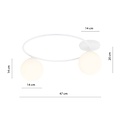 Emibig Emibig SOPRA 2 WH OPAL - Minimalistische plafondlamp voor elke ruimte