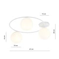 Emibig Emibig SOPRA 3 WH OPAL - Lampe de plafond minimaliste pour tous les espaces