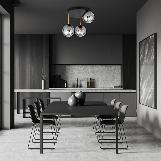 Emibig Emibig DOLCE 3 BL GRAFIT - Lampe de plafond rétro pour une ambiance élégante