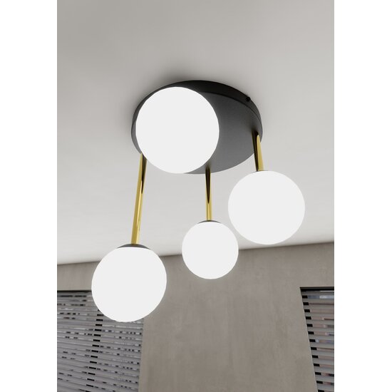 Emibig Emibig DOLCE 4 BL OPAL - Retro plafondlamp voor een stijlvolle uitstraling