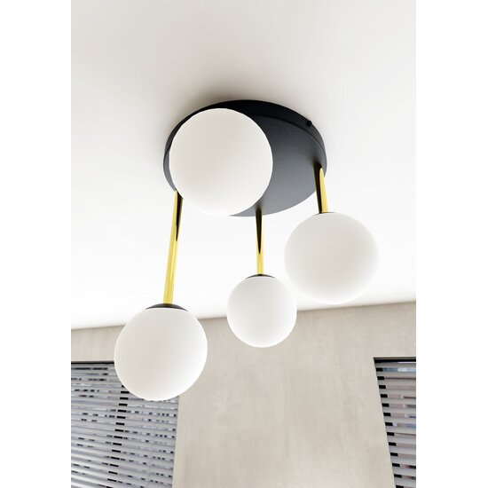 Emibig Emibig DOLCE 4 BL OPAL - Lampe de plafond rétro pour un look élégant