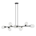 Emibig Emibig PANDORA 8 BL TRANSPARENT - Modern pendant lamp with transparent shade