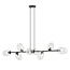 Emibig Emibig PANDORA 8 BL TRANSPARENT - Moderne hanglamp met transparante kap