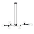 Emibig Emibig PANDORA 8 BL TRANSPARENT - Moderne hanglamp met transparante kap