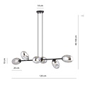 Emibig PANDORA 6 BL GRAFIT - Modern pendant lamp for stylish lighting