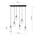 Emibig Emibig ASTRAL 6 BL TRANSPARENT - Modern pendant lamp for a stylish look