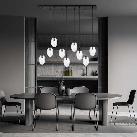 Emibig Emibig ASTRAL 9 BL TRANSPARENT - Lampe suspendue moderne pour tout espace